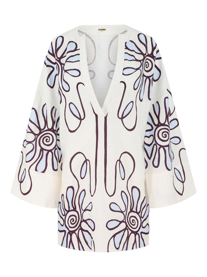Cala de la Cruz Siena Dress in Namure Celeste
