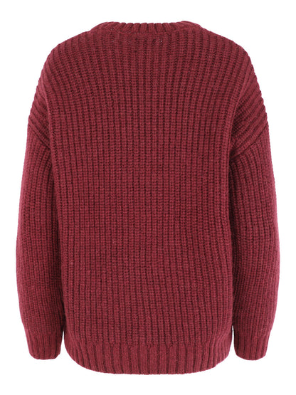 Anine Bing Sydney Crew Sweater Signature in Zinfandel