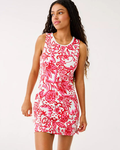 Lilly Pulitzer Mela Active Dress UPF 50+in Coconut Spicy Socialite