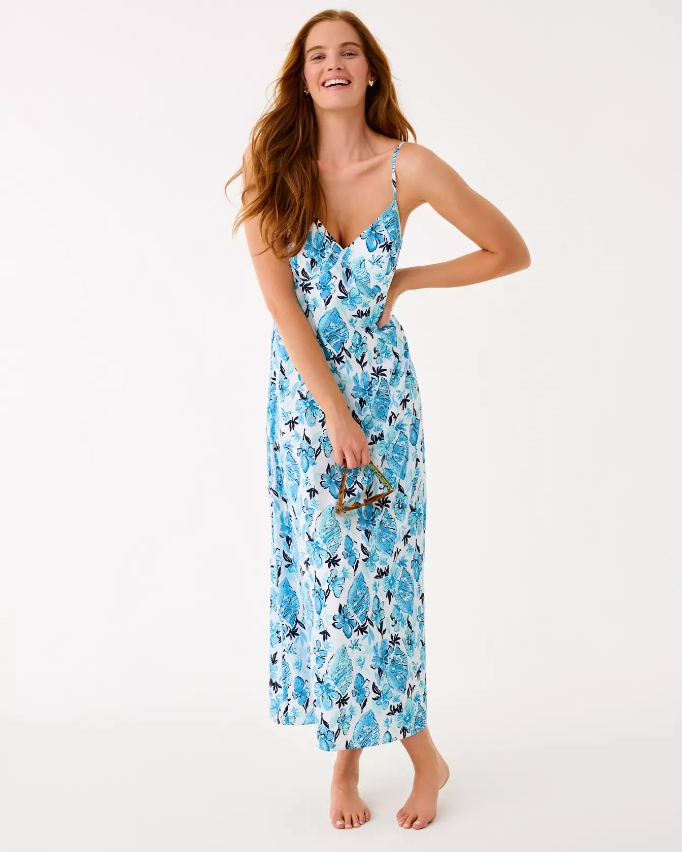Lilly Pulitzer Ramsey Maxi Dress in Resort White Seashell Splendor –  Leigh's of Breton Village