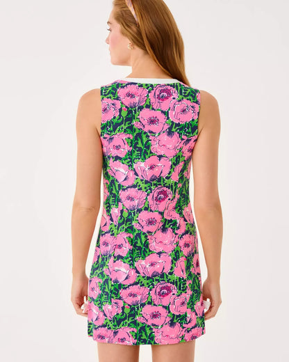 Lilly Pulitzer Mela Active Dress UPF 50+ in Low Tide Navy Florrie