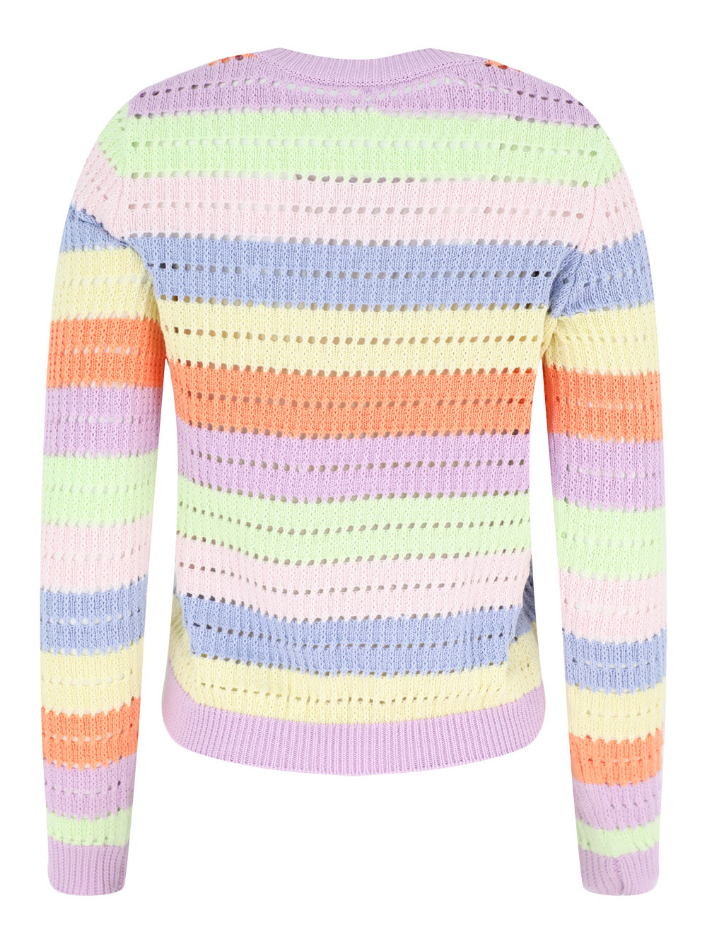 Autumn Cashmere Rainbow Pointelle Stripe Sweater