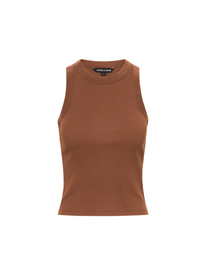Veronica Beard Cropped Jordyn Tank in Light Chicory