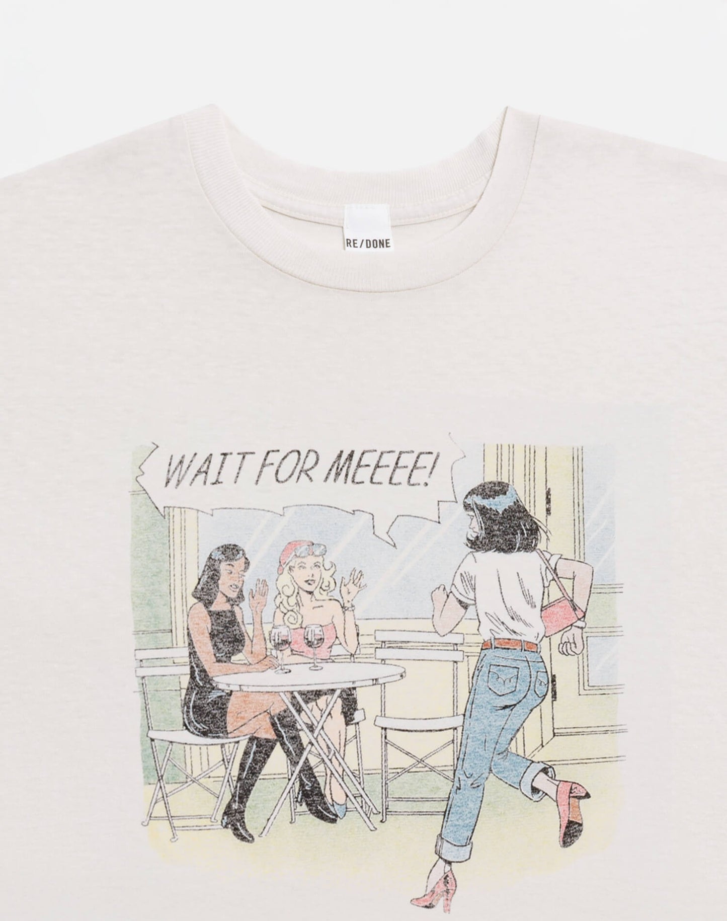 Re/Done Classic Tee Drinks in Vintage White
