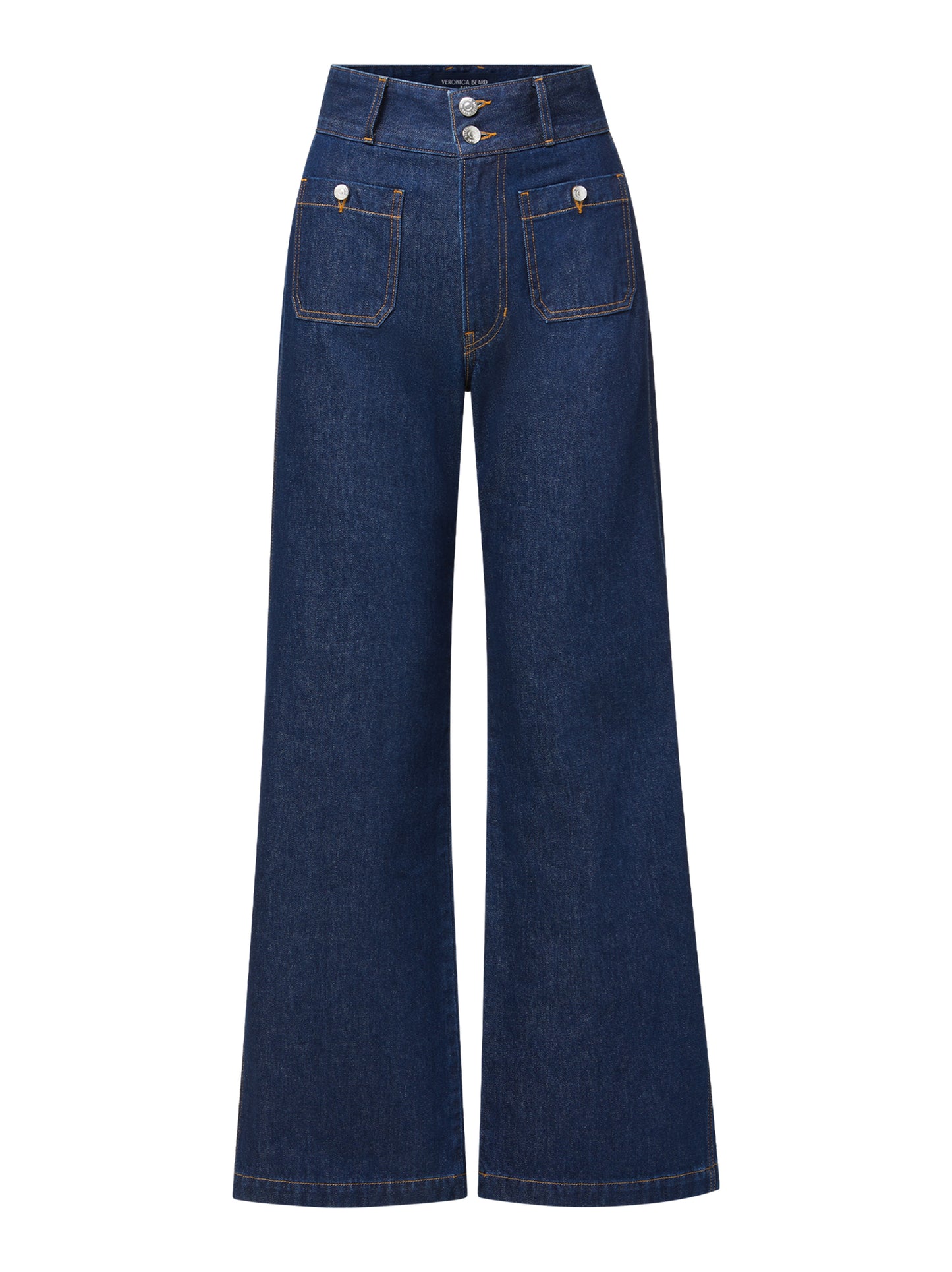 Veronica Beard Taylor High Rise Wide Leg in Indigo Rinse
