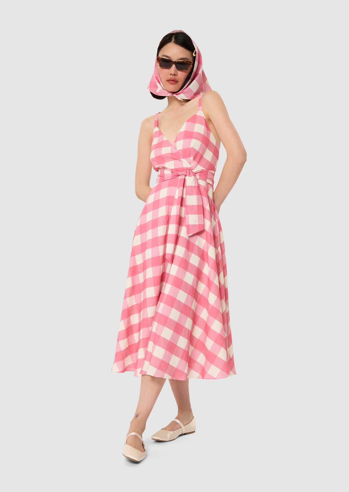 Tara Jarmon Ryveline Pink Gingham Dress