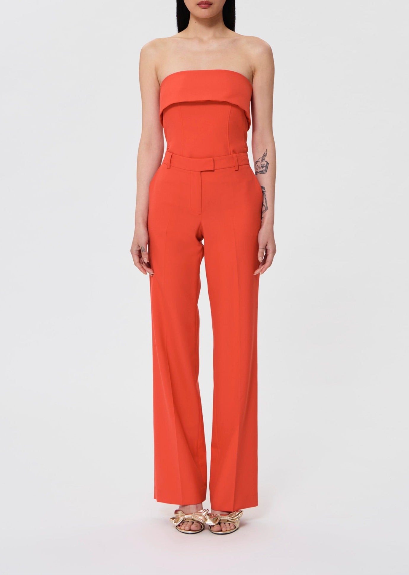 Tara Jarmon Poupee Red Tailored Wool Pants