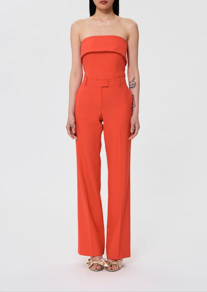 Tara Jarmon Poupee Red Tailored Wool Pants