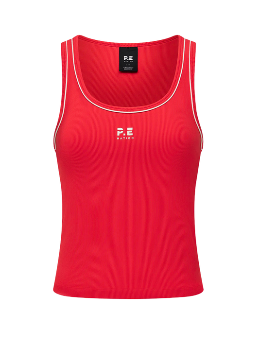 P.E Nation Nexus Rib Tank in College Red