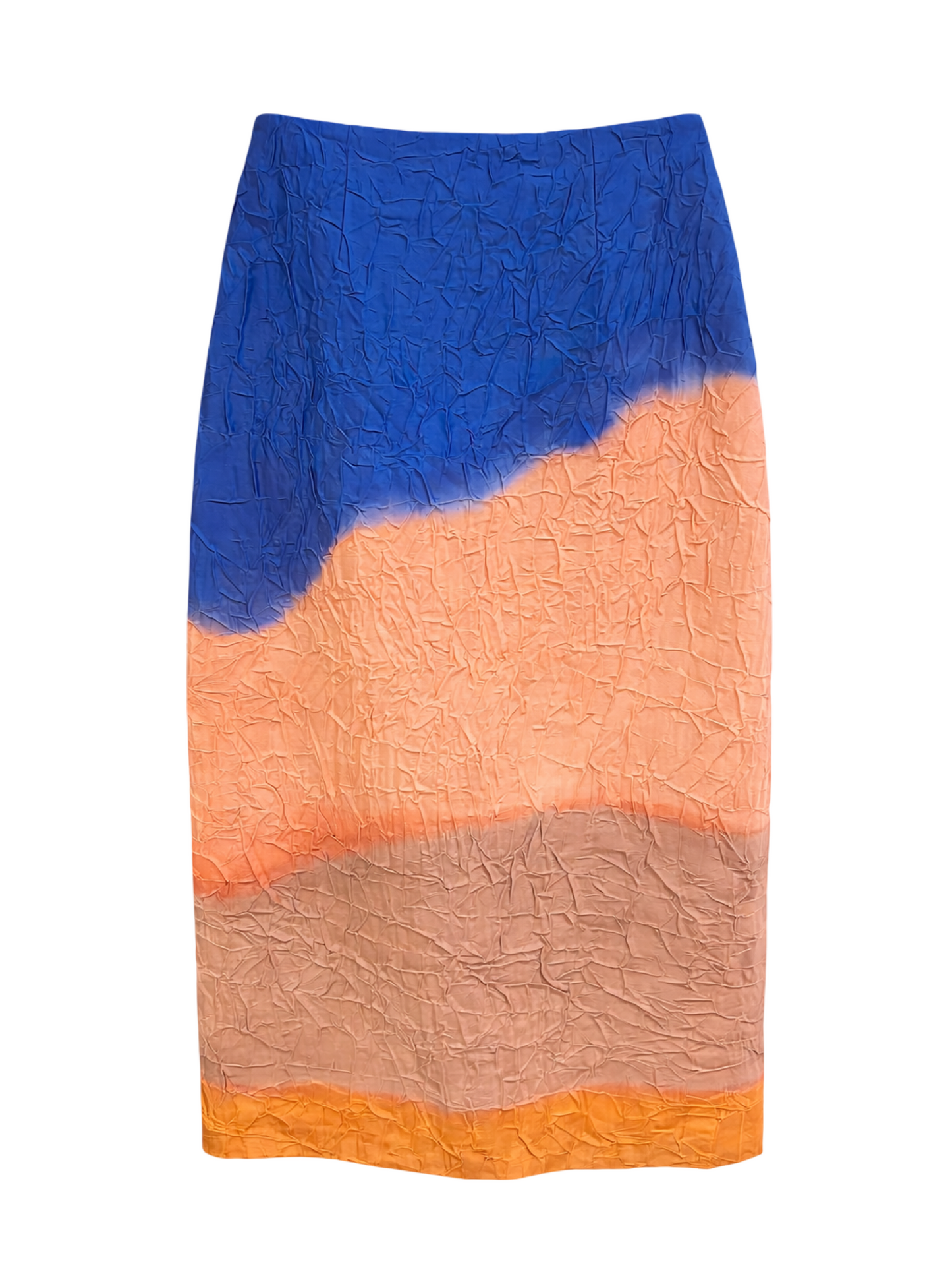 Ulla Johnson Inez Satin Pencil Skirt in Moontide