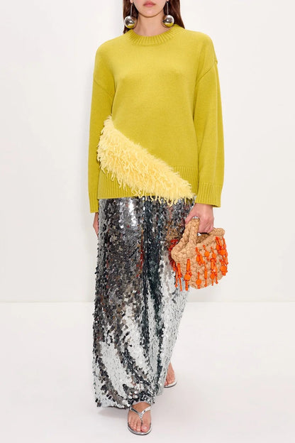 Simon Miller Zira Novelty Sweater in Chartreuse