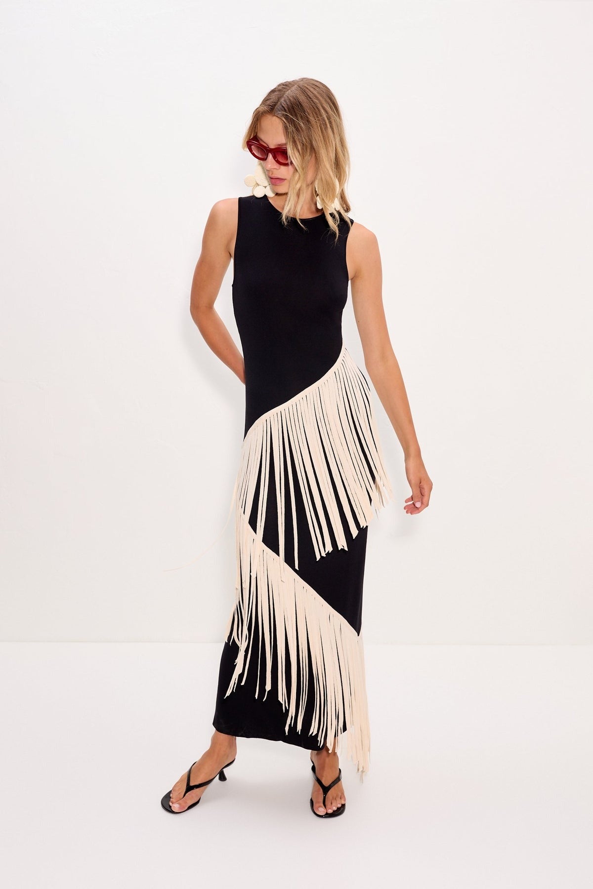Simon Miller Spiral Knit Dress in Black/Macadamia Simon Miller Spiral Knit Dress in Black/Macadamia