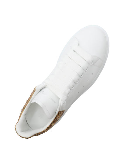 Alexander McQueen Oversized Sneaker in White/Dark Camel