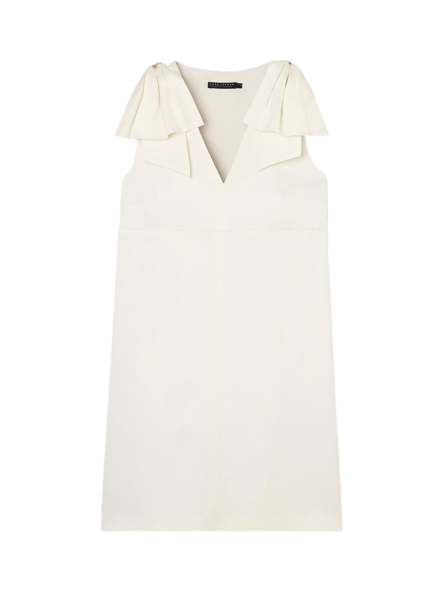 Tara Jarmon Remarquable Ecru Satin Linen Dress