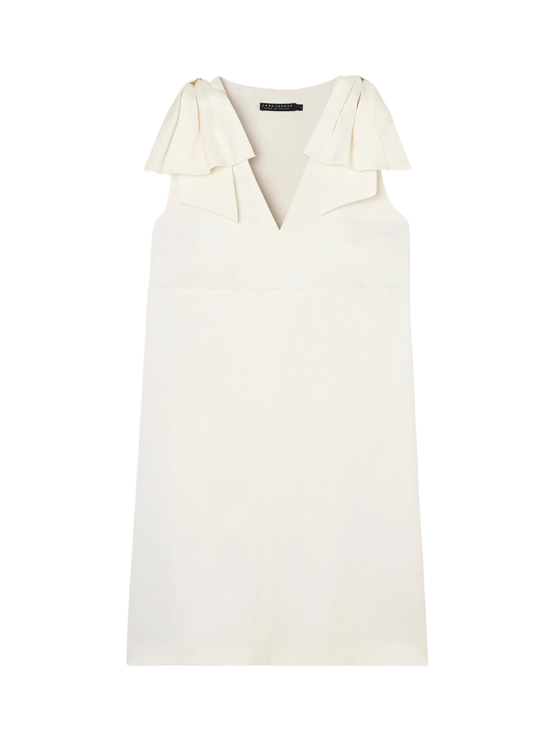 Tara Jarmon Remarquable Ecru Satin Linen Dress  Leigh's of Breton Village