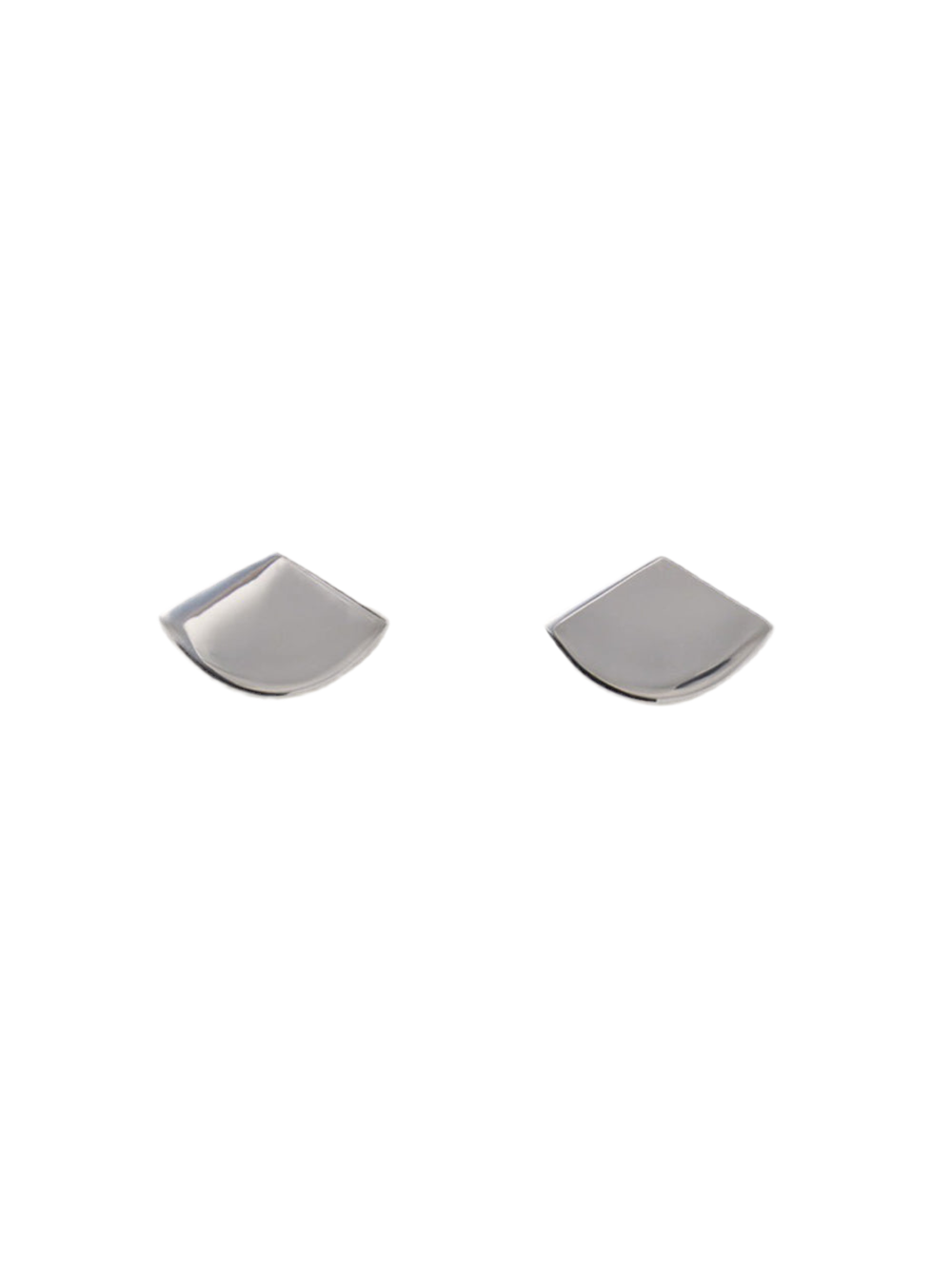 Annika Inez Fan Post Earrings in Silver