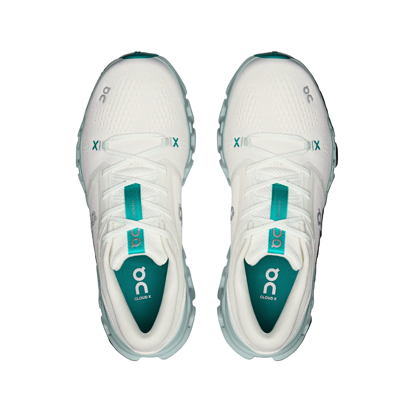 On Running Women's Cloud X 5 Sneaker in Ivory/Surf