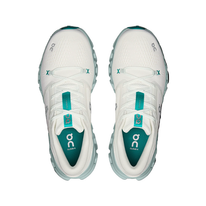 On Running Women's Cloud X 5 Sneaker in Ivory/Surf