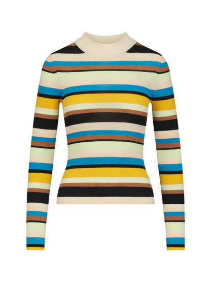 Simon Miller Mika Knit Long Sleeve Top in Ocean Stripe