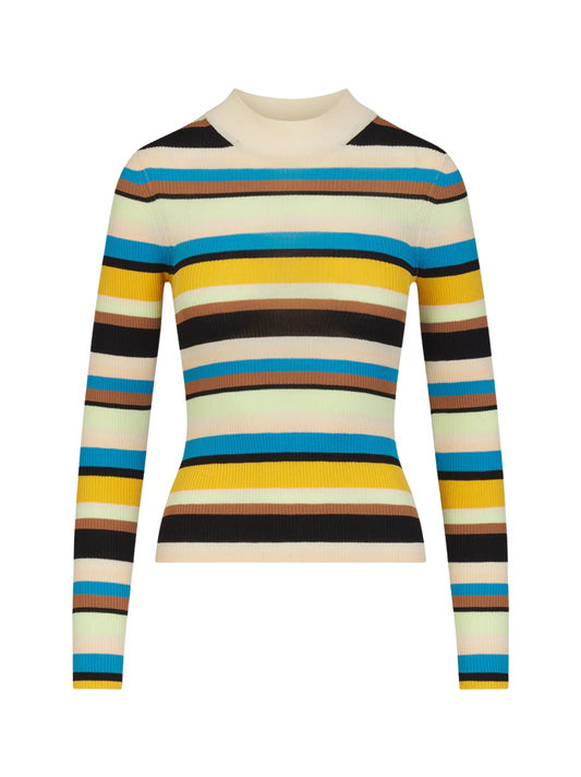 Simon Miller Mika Knit Long Sleeve Top in Ocean Stripe