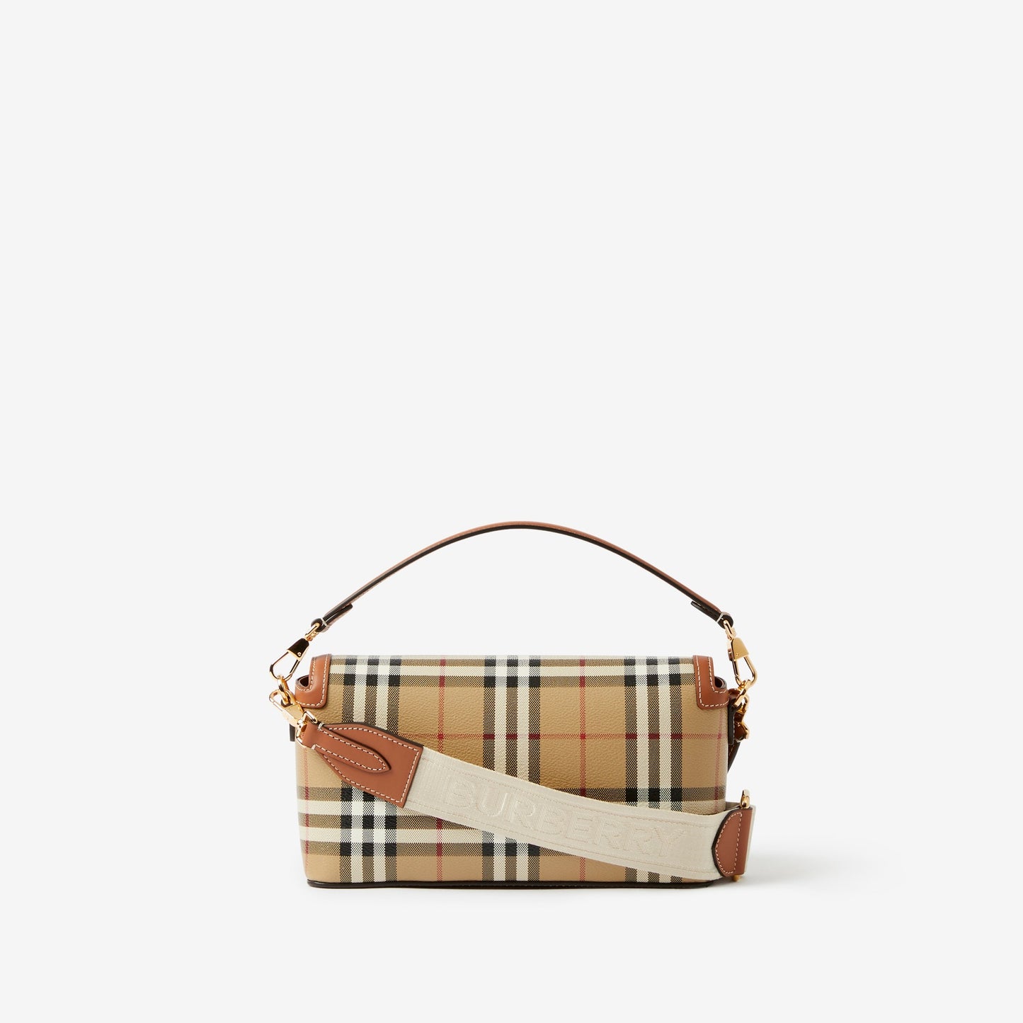 Burberry Top Handle Note Bag in Briar Brown