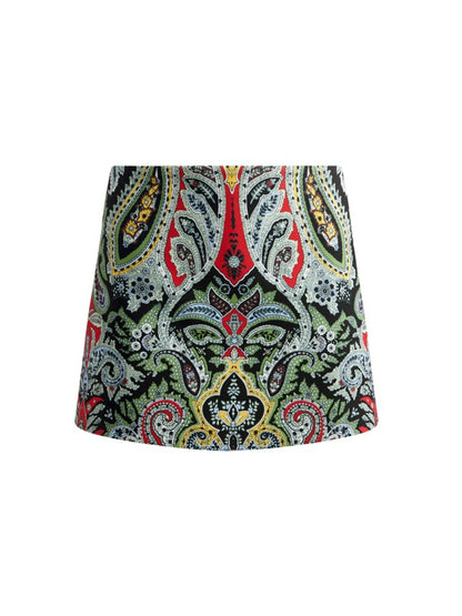 Alice + Olivia Mace Mini Skort in Paisley Poem