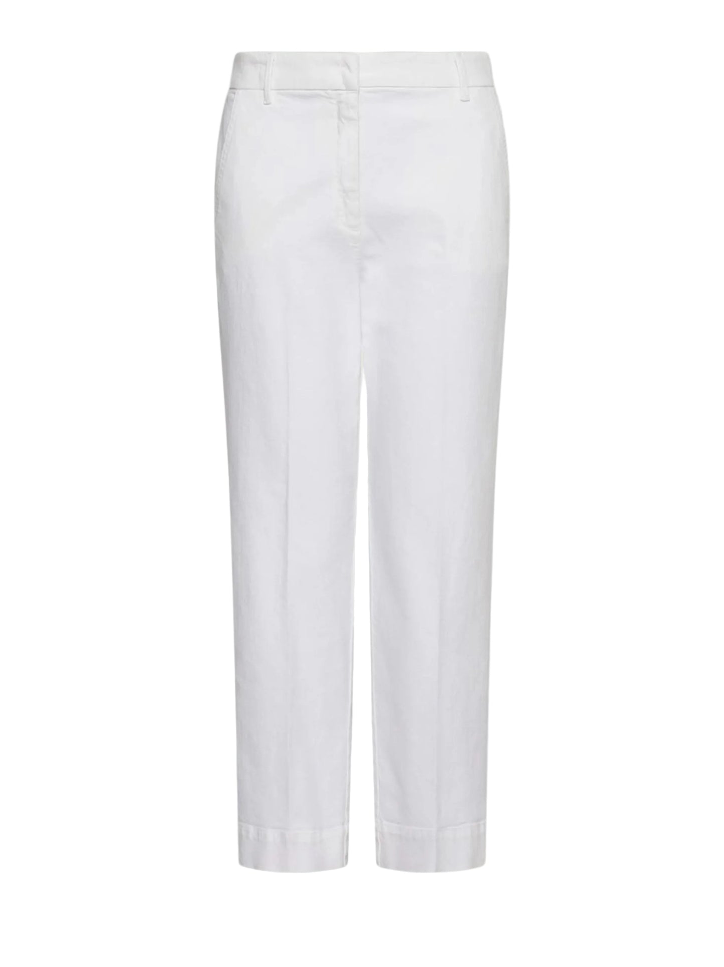 Marella MLSMAESTA Twill Wide Crop Pants in White