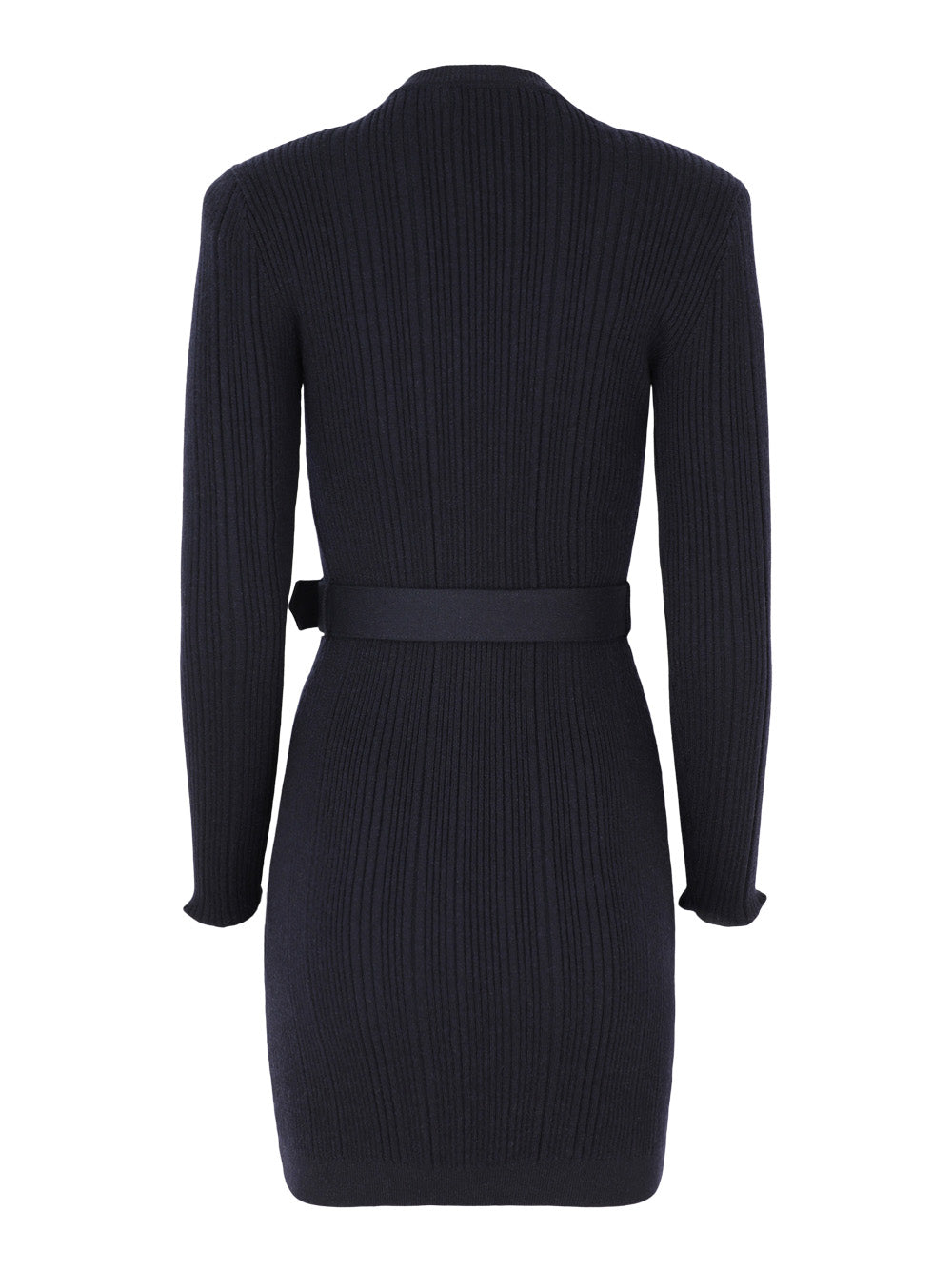 Self-Portrait Navy Viscose Knit Mini Dress