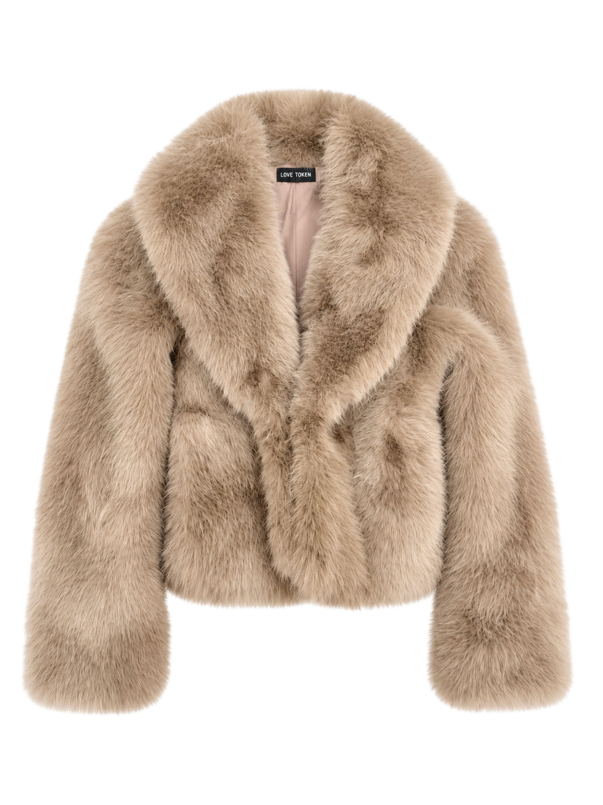Faux Fur Shawl Collar Short