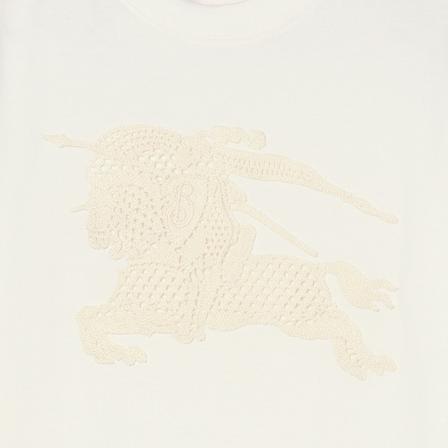 Burberry EKD Cotton T-Shirt in Chalk White
