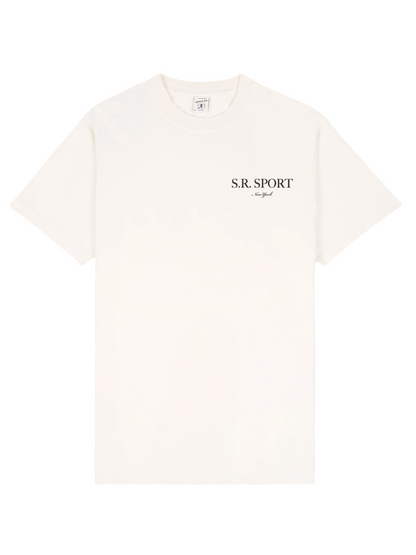 Sporty & Rich Wimbledon T-Shirt In Ecru Cioco