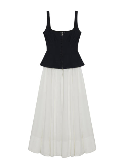 Simkhai Jolynn Combo Midi Dress in Black Multi