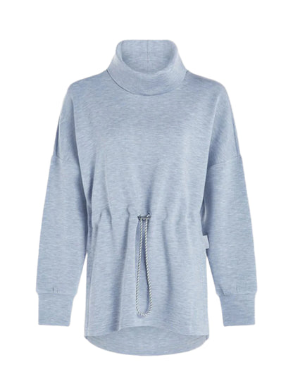 Varley Frey Sweat in Mid Blue Marl