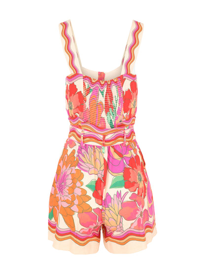 Farm Rio Beige Spring Affair Lenzing™ Ecovero™ Euroflax™ Romper