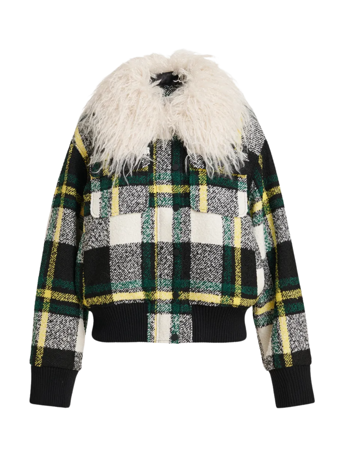 Krop Faux Fur Collar Bomber
