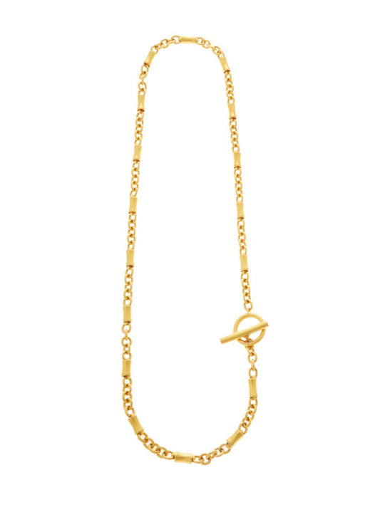 Ben-Amun Fiona Long Banana Necklace With Toggle in Gold