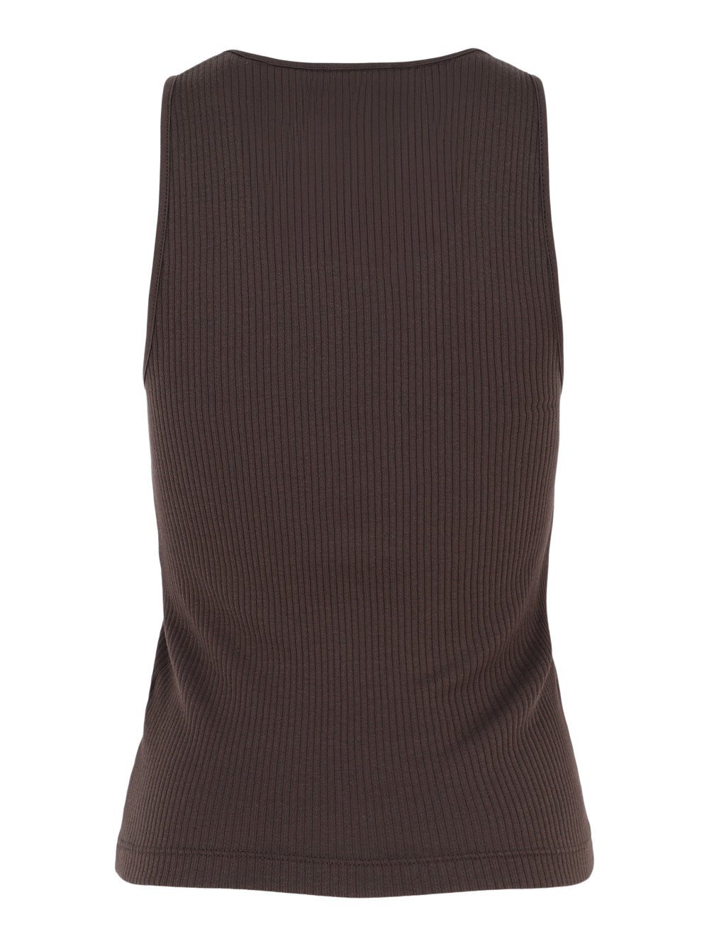 Vince Pima Cotton Henley Tank in Dark Coffee
