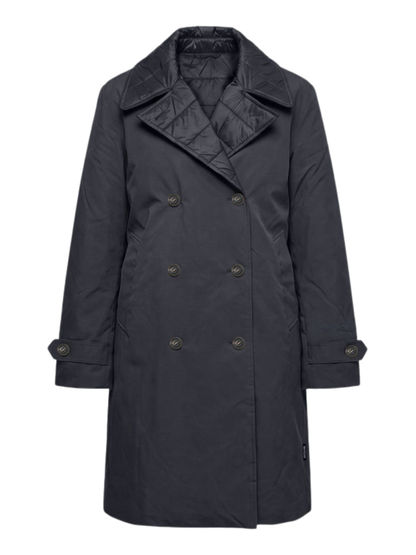 Save The Duck Women's Raincoat Pilar in Blue Black