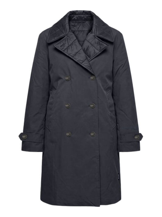 Save The Duck Women's Raincoat Pilar in Blue Black