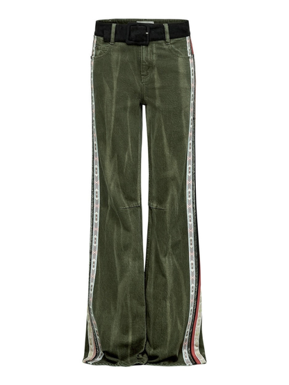 Hellessy Walt Jean in Olive Distress Wash/Black