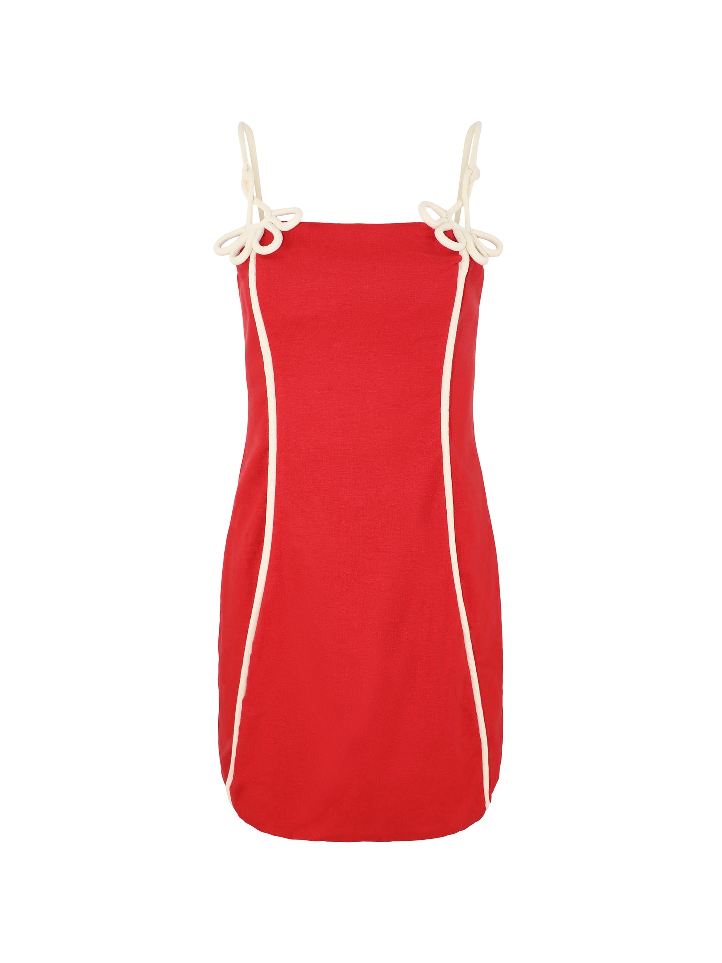 Farm Rio Red Linen Mini Dress
