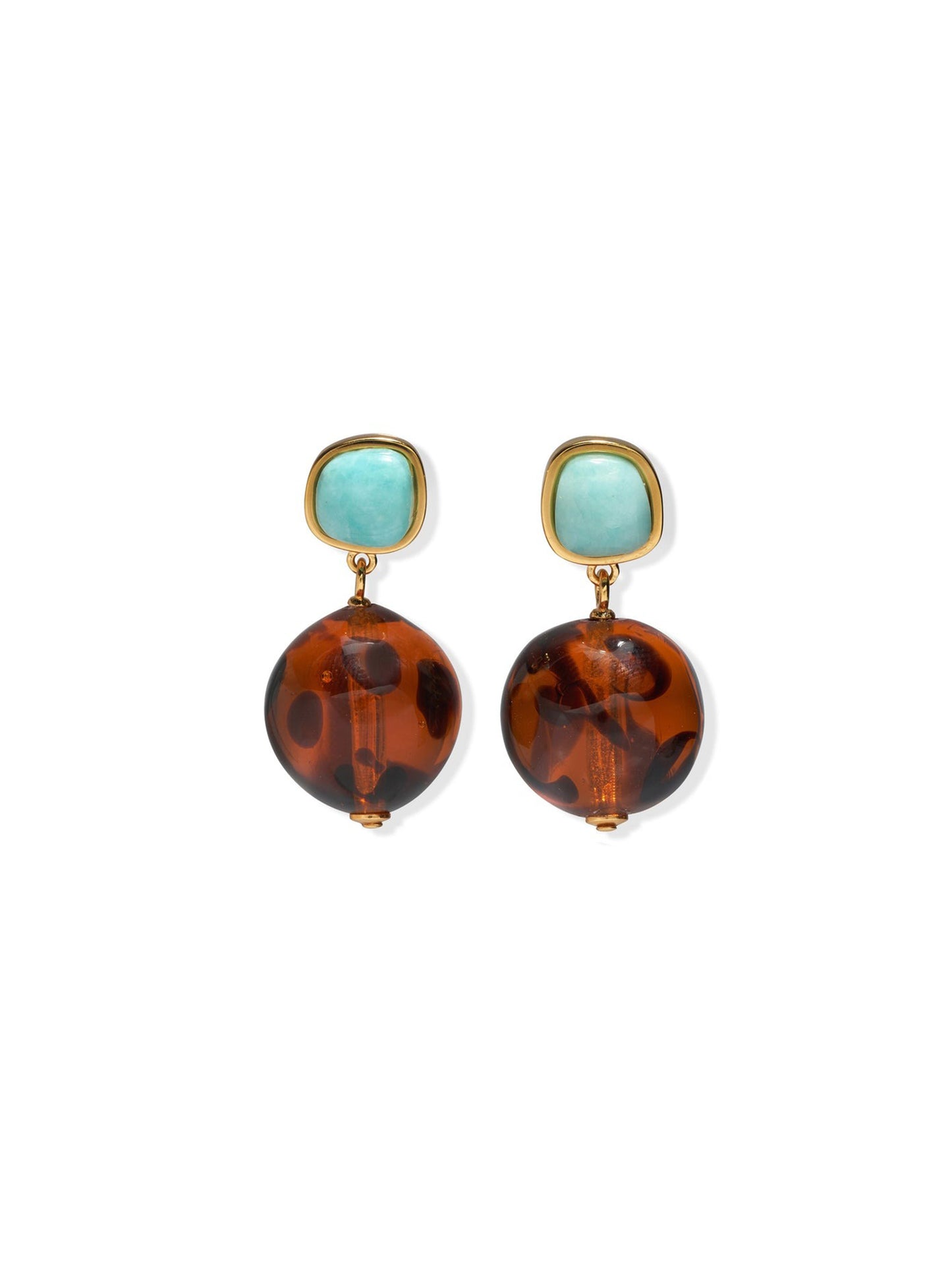 Lizzie Fortunato Pia Earrings in Leopard