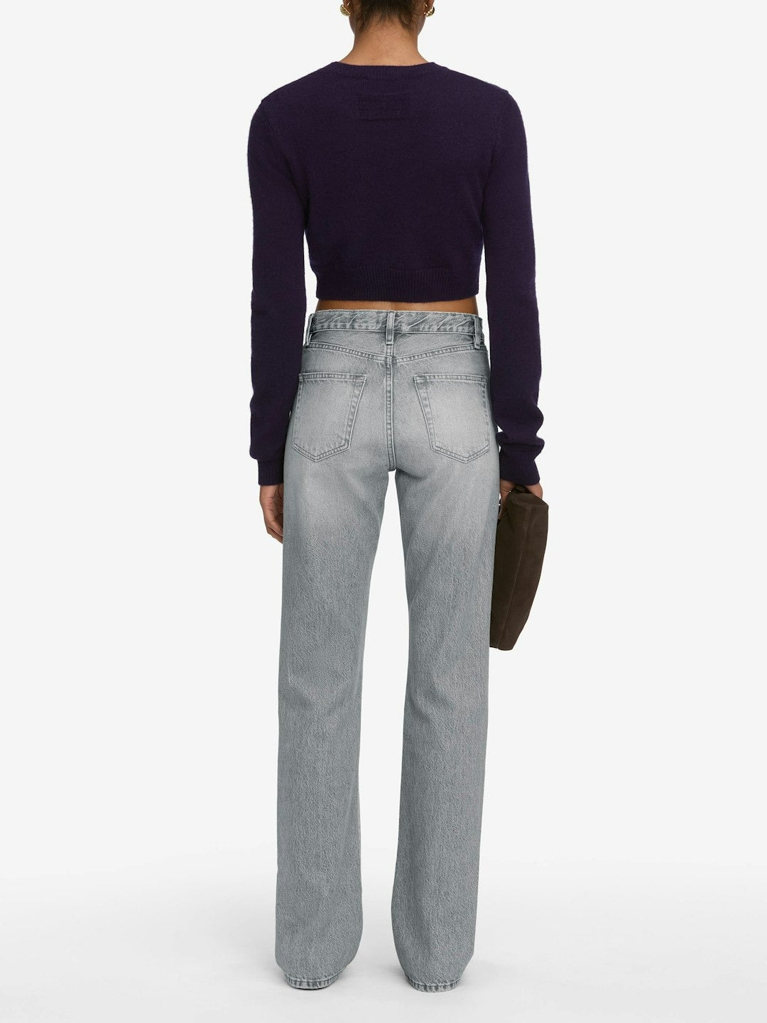 Frame Cashmere School Crew Sweater in Royal Purple