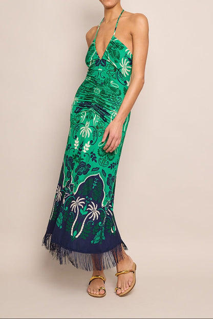 Cara Cara Shelter Island Dress in Sanibel Island Green