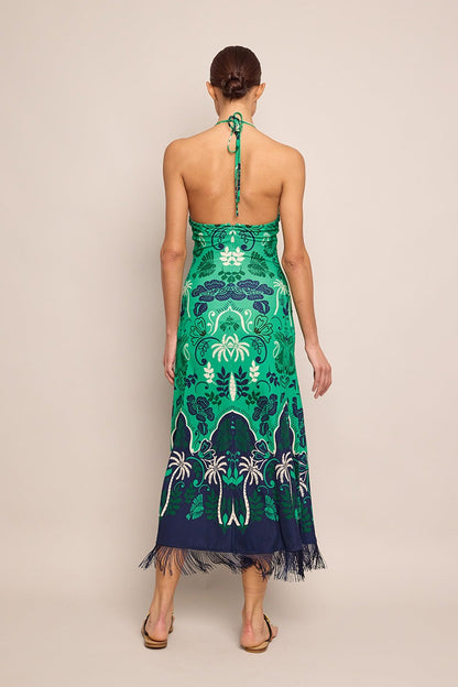 Cara Cara Shelter Island Dress in Sanibel Island Green