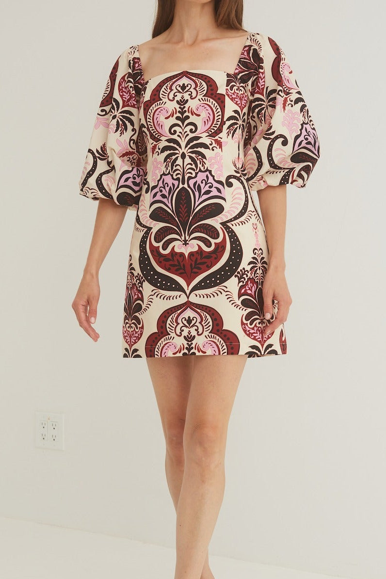 Cara Cara Montauk Dress in Palm Pavillion