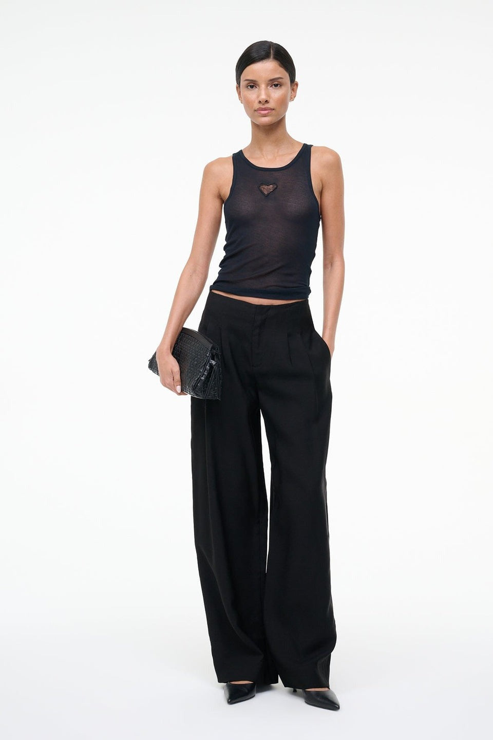 Staud Pierre Pant in Black