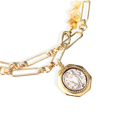 By Alona Lucienne Necklace in Gold/Citrine