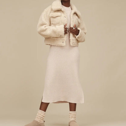 UGG Frankie Short Trucker Jacket in Natural