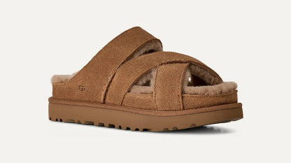 UGG Greenport Cross Strap Slide in Chestnut